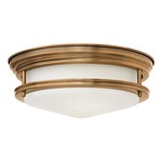 Hadley Ceiling Light Fixture - Brushed Bronze / Etched Glass
