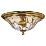 Cambridge 3616 Ceiling Flush Mount - Burnished Brass / Clear Optic