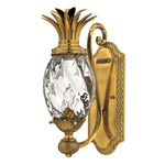 Pineapple 4140 Wall Sconce - Burnished Brass / Clear Optic