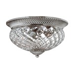 Pineapple Flush Mount - Polished Antique Nickel / Clear Optic