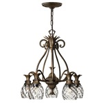 Pineapple Downlight Chandelier - Pearl Bronze / Clear Optic