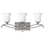 Brooke Bathroom Vanity Light - Antique Nickel / Etched Opal