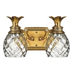 Pineapple Bathroom Vanity Light - Burnished Brass / Clear Optic