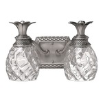 Pineapple Bathroom Vanity Light - Polished Antique Nickel / Clear Optic