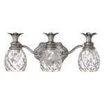 Pineapple Bathroom Vanity Light - Polished Antique Nickel / Clear Optic