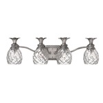 Pineapple Bathroom Vanity Light - Polished Antique Nickel / Clear Optic