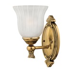 Francoise Wall Sconce - Burnished Brass / Frosted Ribbed