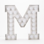 Vegaz M Alphabet Lamp - Floor Model - White