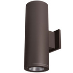 Tube 5IN Architectural Up and Down Beam Wall Light - Bronze / Clear
