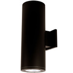 Tube 8IN Architectural Up and Down Beam Wall Light - Black / Clear