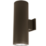 Tube 8IN Architectural Up and Down Beam Wall Light - Bronze / Clear