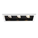 Mini LED Multiples Adj Downlight Remodel NIC Housing & Trim - White / Black Reflector