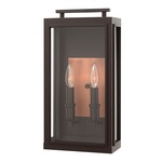 Sutcliffe 120V Outdoor Wall Light - Oil Rubbed Bronze / Clear