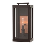 Sutcliffe 120V Outdoor Wall Light - Oil Rubbed Bronze / Clear