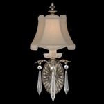 Winter Palace Shaded Wall Light - Antique Silver / Off White