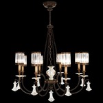Eaton Place 8 Light Chandelier - Rustic Iron / Crystal
