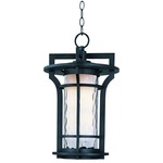 Oakville Outdoor Pendant - Black Oxide / Water Glass