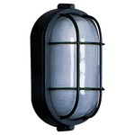 Marine Oval Wall Sconce - Black / White