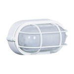 Marine Oval Wall Sconce - White / White