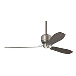 Tribeca 60 inch Ceiling Fan - Brushed Nickel/ Burnt Walnut Blades