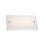 Framework LED Wall Sconce - Brushed Nickel / White Glass