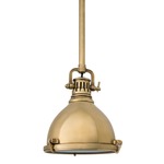Pelham Pendant - Aged Brass / Clear Etched