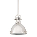 Pelham Pendant - Polished Nickel / Clear Etched