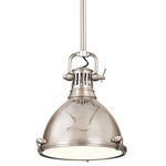 Pelham Pendant - Polished Nickel / Clear Etched