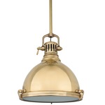 Pelham Pendant - Aged Brass / Clear Etched