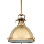 Pelham Pendant - Aged Brass / Clear Etched