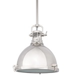 Pelham Pendant - Polished Nickel / Clear Etched