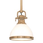 Randolph Pendant - Aged Brass / Opal / Glossy