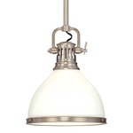 Randolph Pendant - Satin Nickel / Opal / Glossy