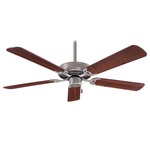 Contractor Ceiling Fan - Brushed Steel / Dark Walnut