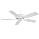 Kafe Ceiling Fan - White / White