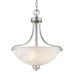 Paradox Pendant - Etched Marble / Brushed Nickel