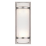 Fieldale Lodge Wall Sconce - Brushed Nickel / Etched Opal