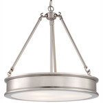 Harbour Point Pendant - Brushed Nickel / Etched Opal