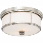 Harbour Point Small Ceiling Light - Polished Nickel / Etched Opal