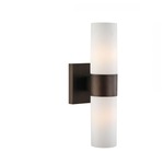 Capsule Bathroom Vanity Light - Copper Bronze Patina / Etched Opal