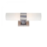 Capsule Bathroom Vanity Light - Chrome / Etched Opal