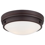 823 Ceiling Flush Mount - Bronze / Clear / White