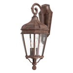 Harrison Outdoor Wall Light - Vintage Rust / Clear