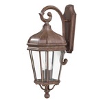 Harrison Outdoor Wall Light - Vintage Rust / Clear