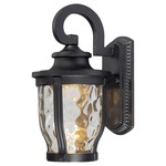 Merrimack LED Outdoor Wall Sconce - Black / Clear