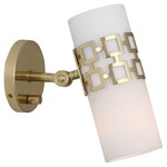 Parker Adjustable Wall Light - Antique Brass / Opal