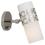Parker Adjustable Wall Light - Polished Nickel / Opal