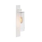 Dome Non-UL Outdoor Wall Sconce - White / Clear