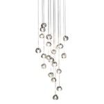 Mizu Linear Multi Light Pendant - White / Clear