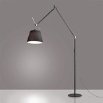 Tolomeo Mega LED Floor Lamp - Black / Black Shade